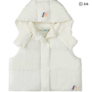 Aldi Gear White Puffer Vest with Hood